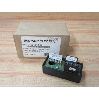 Warner Electric MCS-850-REL-OUTPUT Photoelectric Scanner 7150-101-016