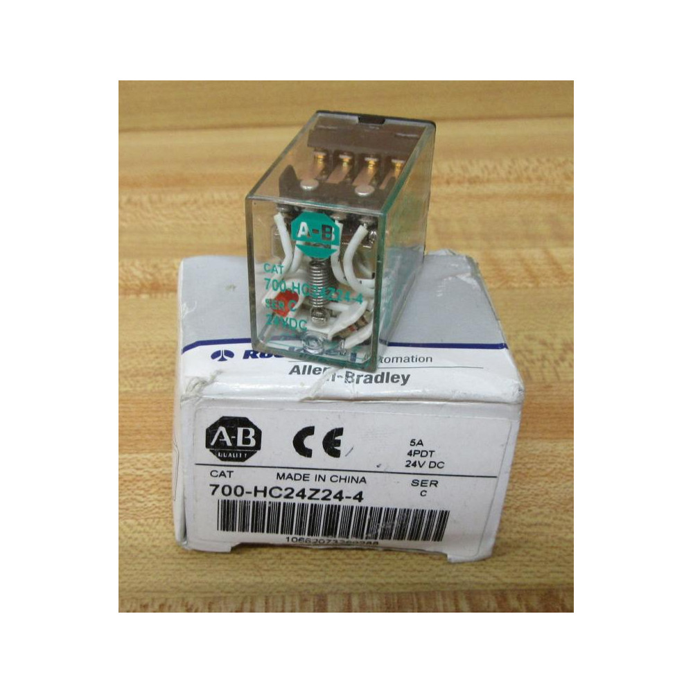 Allen Bradley 700-HC24Z24-4 24V DC Relay 700-HC24Z24-4 24VDC Series C (Pack of 2)