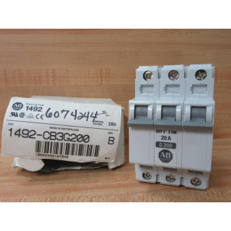 Allen Bradley 1492-CB3G200 Manual Motor Controller 1492CB3G200 Series B