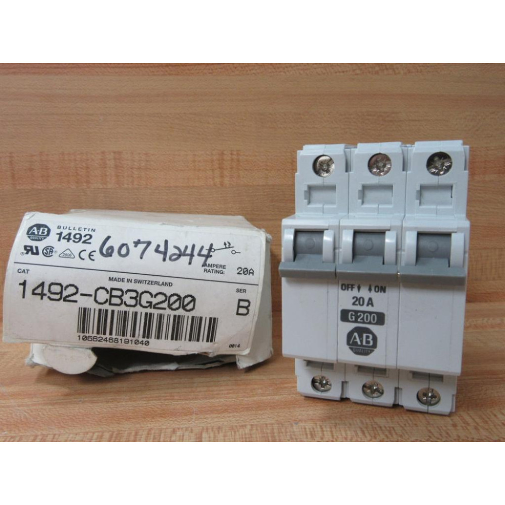 Allen Bradley 1492-CB3G200 Manual Motor Controller 1492CB3G200 Series B