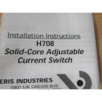 Veris  Industries H708 Solid-Core Adj Current Switch Hawkeye 708 - New No Box