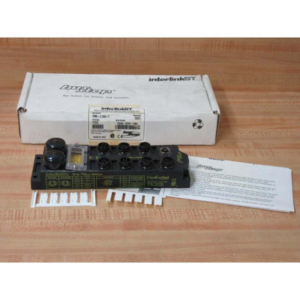 Turck FDNL-L1600-T Bus Stop Devicenet Station F0095 Turck FDNL-L1600-T Bus Stop Devicenet Station F0095