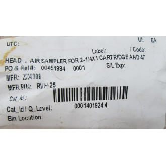 HI-Q RVH-25 Air Sampler Head RVH25