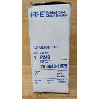 Siemens ITE 78-3643-11979 P240 Circuit Breaker
