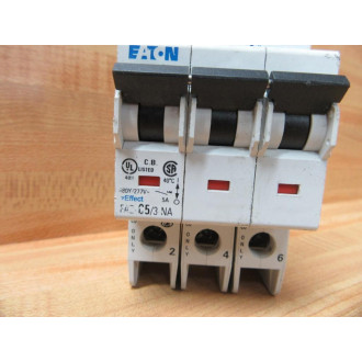 Eaton FAZ-C53-NA Cutler Hammer Circuit Breaker 3P 5A - Used