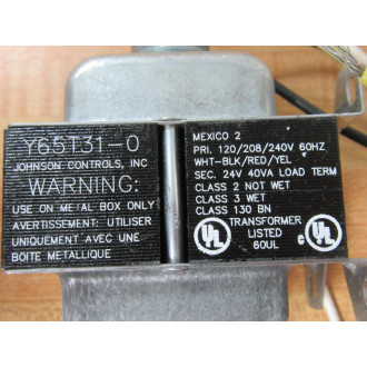 Johnson Controls Y65T31-0 Class 2 Transformer Y65T310