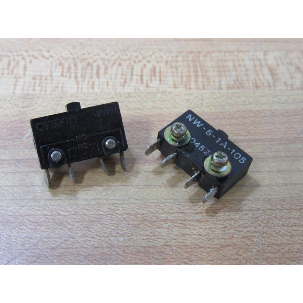 Omron NW-5-1A-105 Switch NW51A105 wo Wire Leads (Pack of 2) - Used