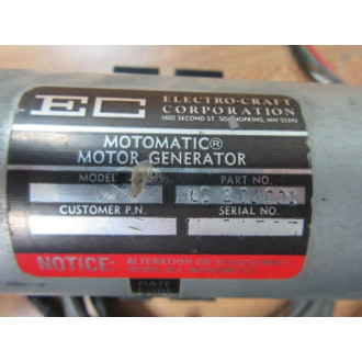 Electro Craft 05-200001 Motomatic Motor Generator 05200001 - Used
