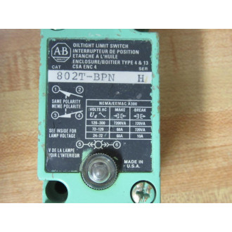 Allen Bradley 802T-BPN Limit Switch 802TBPN - Used