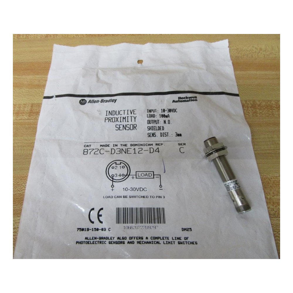 Allen Bradley 872C-D3NE12-D4 Proximity Sensor 872CD3NE12D4