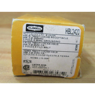 Hubbell HBL2420 HBL Twist-Lock Receptacle