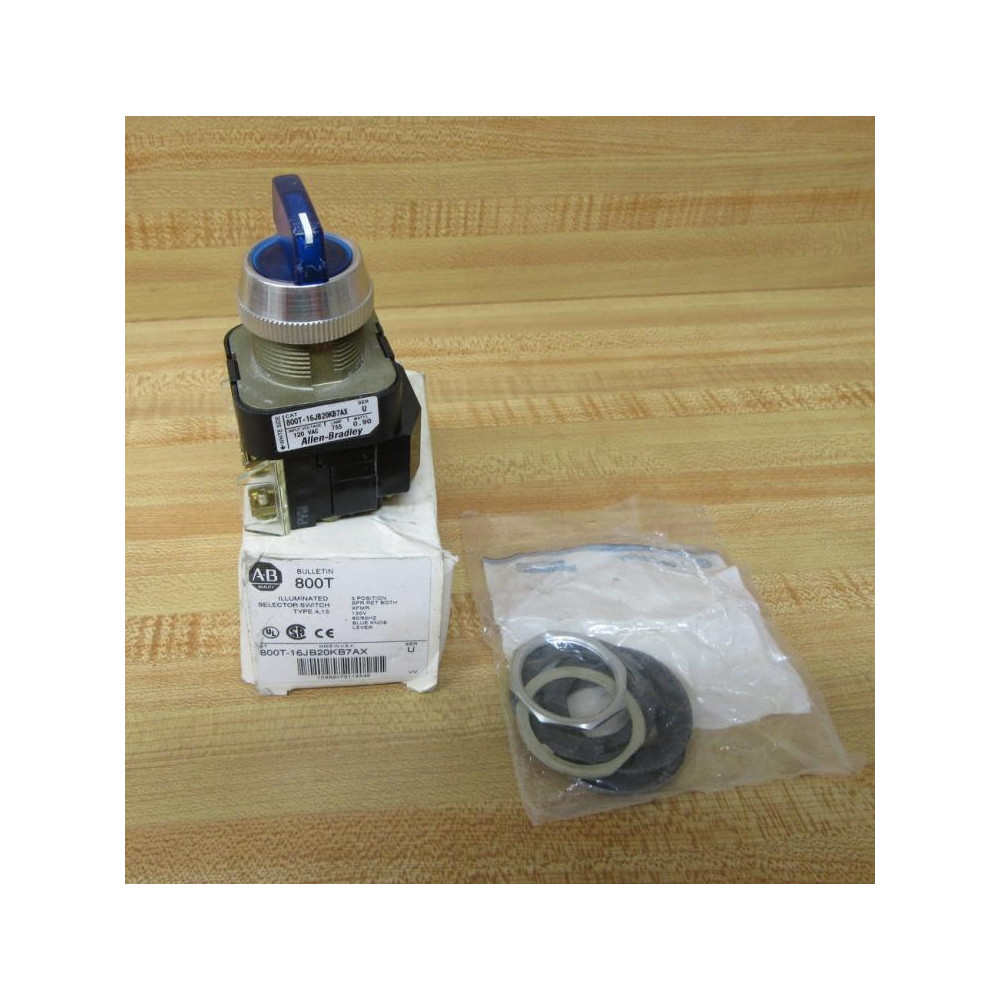Allen Bradley 800T-16JB20KB7AX Illum.Selector Switch 800T16JB20KB7AX Allen Bradley 800T-16JB20KB7AX Illum.Selector Switch 800T16JB20KB7AX