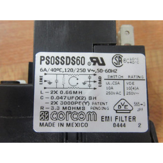 Corcom PS0SSDS60 Power Entry Connector - New No Box