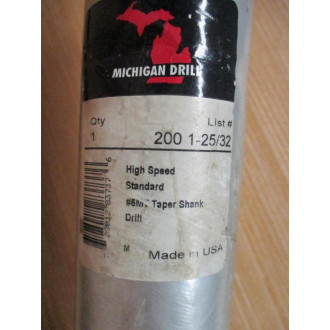 Michigan Drill 200 1-2532 Taper Shank Drill 20012532