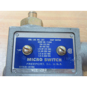 Micro Switch WZE-2RQ Push Button Snap Switch WZE2RQ - New No Box Micro Switch WZE-2RQ Push Button Snap Switch WZE2RQ - New No Box