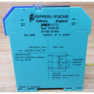 Pepperl + Fuchs 822097 Zener Barrier Z175EX Z175EX Z355Ex - Used