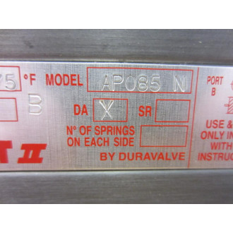 Duravalve AP085 N Durair II Pneumatic Actuator - New No Box Duravalve AP085 N Durair II Pneumatic Actuator - New No Box