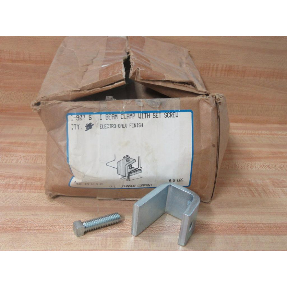 O.L. Johnson C-907 S I Beam Clamp With Set Screw C907S (Pack of 23) O.L. Johnson C-907 S I Beam Clamp With Set Screw C907S (Pack of 23)