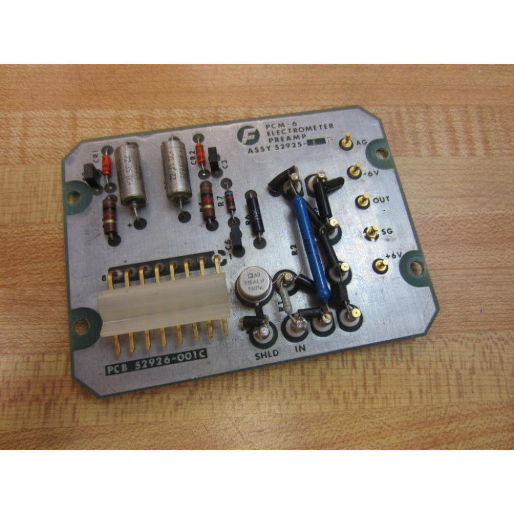 Fife PCM-6 Electrometer PreAmp Card PCM6 52925 52925-1 F - Used Fife PCM-6 Electrometer PreAmp Card PCM6 52925 52925-1 F - Used