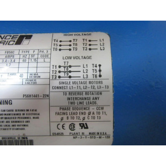 Reliance Electric P56H1441H Motor - New No Box