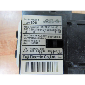 Fuji Electric SC-0 SC-O Contactor 4NC0F0 4NC0F0210