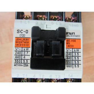 Fuji Electric SC-0 SC-O Contactor 4NC0F0 4NC0F0210