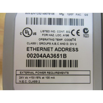 Allen Bradley 1761-NET-ENI Ethernet Interface 1761NETENI Ser.D Rev.A Frn: 3.21 - New No Box