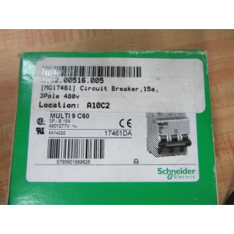 Merlin Gerin 17461 Square D Breaker 15A MG17461 Schneider