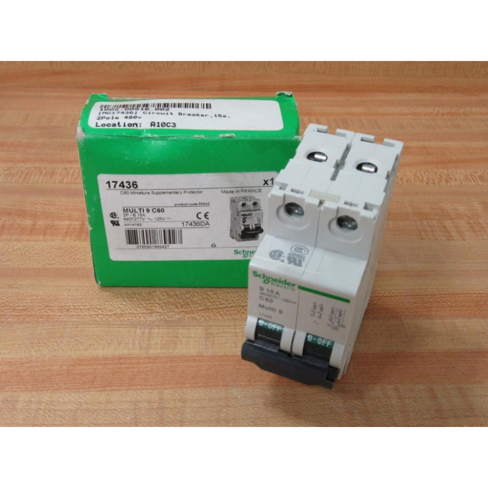 Schneider 17436 Square D Breaker MG17436 Merlin Gerin Schneider 17436 Square D Breaker MG17436 Merlin Gerin