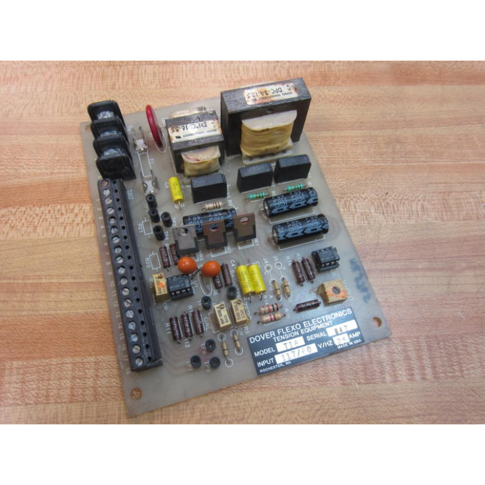 Dover Flexo TI8 Circuit Board Input: 117V60Hz 0.25A - Used