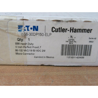 Cutler Hammer E58-30DP150-ELP E58 Harsh Duty Sensor E5830DP150ELP