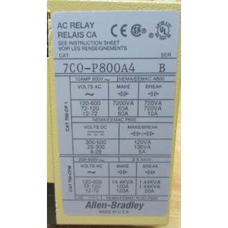 Allen Bradley 700-P800A4 Relay 700P800A4