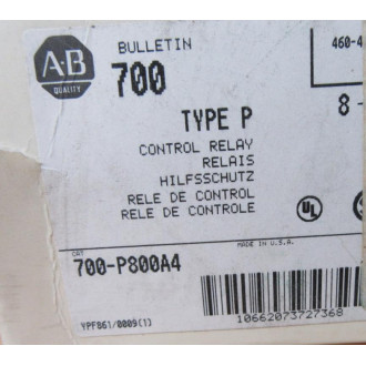 Allen Bradley 700-P800A4 Relay 700P800A4