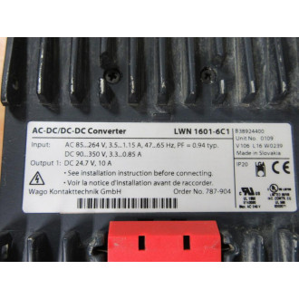 Wago 787-904 Power Supply LWN 1601-6C1 - Used