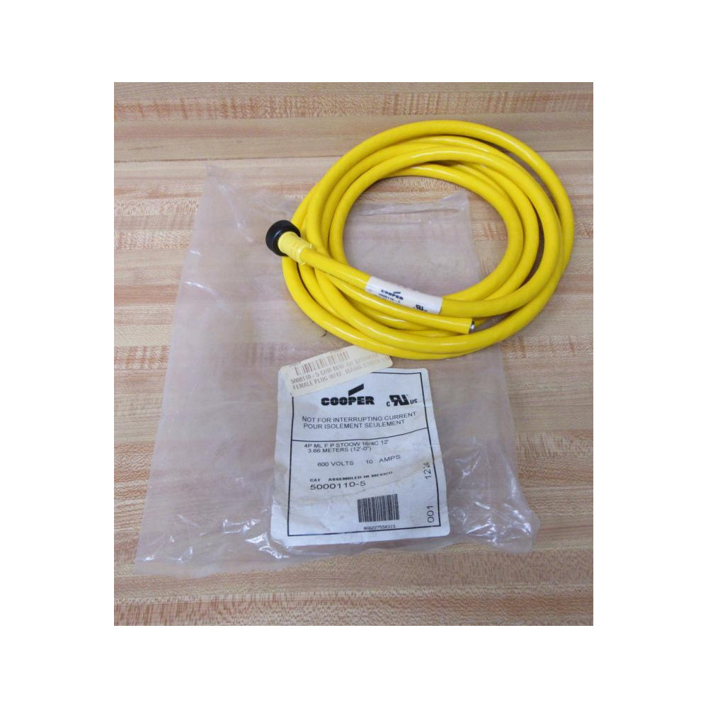 Cooper 5000110-5 Connector Cable 50001105 Cooper 5000110-5 Connector Cable 50001105