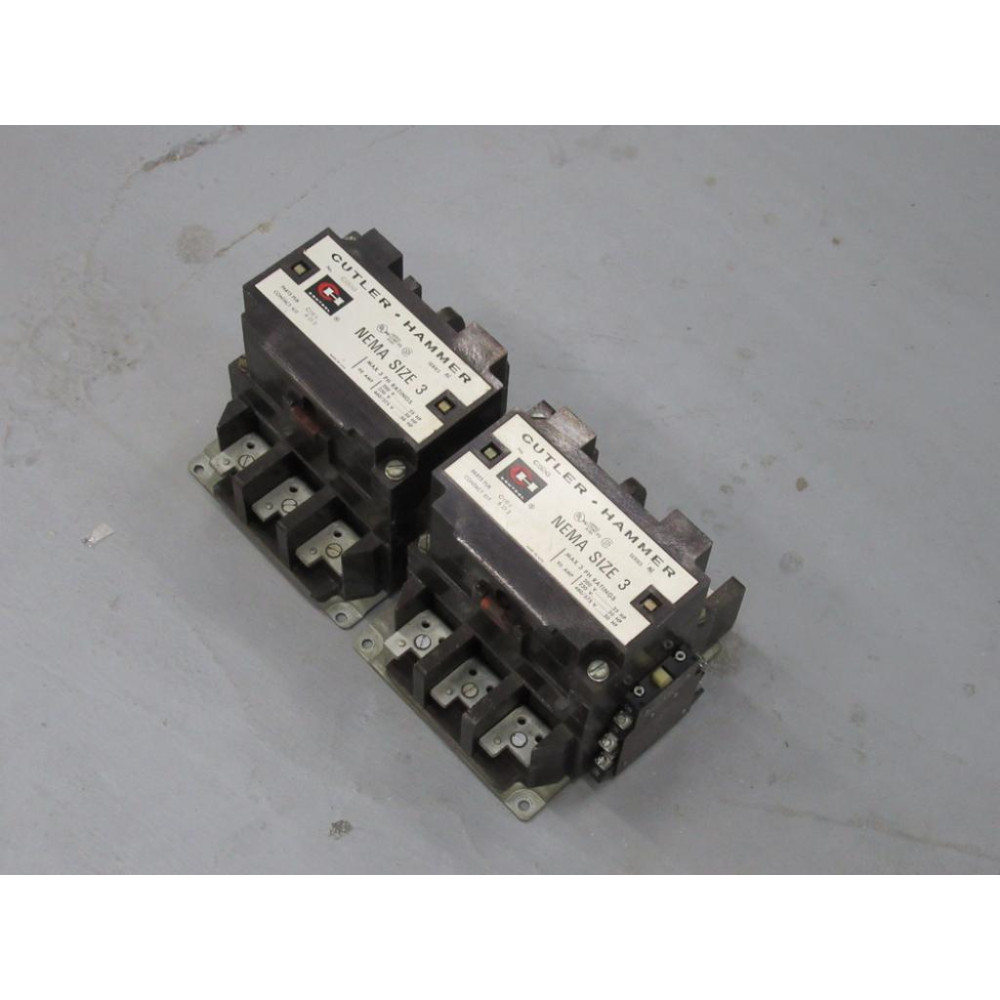 Cutler Hammer C10EN3AB Reversing Contactor CI0EN3 AB - Used Cutler Hammer C10EN3AB Reversing Contactor CI0EN3 AB - Used