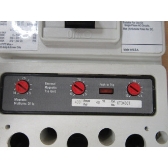 Cutler Hammer KD3400F Eaton 400A Circuit Breaker 1492D81G03 - Used