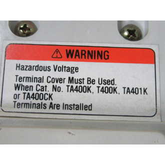 Cutler Hammer KD3400F Eaton 400A Circuit Breaker 1492D81G03 - Used