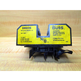 Bussmann BM6033B Fuse Block WBottom Mtg. Clip - Used Bussmann BM6033B Fuse Block WBottom Mtg. Clip - Used