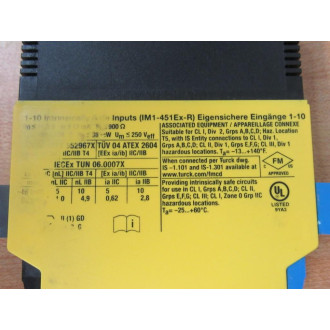 Turck IM1-451Ex-R Interface Module IM1451ExR - Used