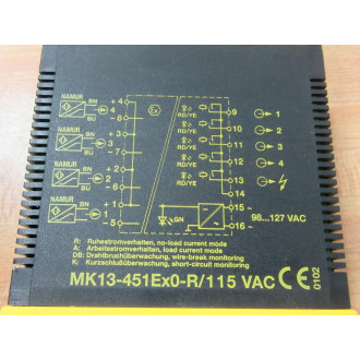 Turck MK13-451Ex0-R115VAC Multi-Module MK13451Ex0R115VAC - Used