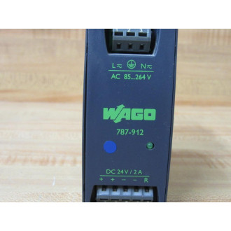 Wago 787-912 Power Supply LOK4601-2RC1 Input 100-240V Output 24V 2A - Used