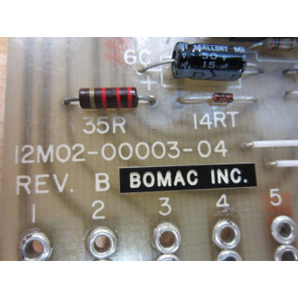 Bomac 12M02-00003-04 Regulator Card 12M020000304 - Used