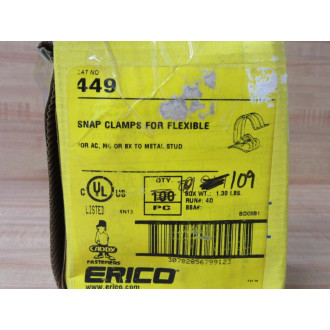 Erico Caddy 449 MCAC Cable To Metal Stud Clip (Pack of 109) Erico Caddy 449 MCAC Cable To Metal Stud Clip (Pack of 109)