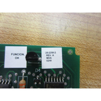 Johnson Controls 25-2258-2 Circuit Board 2522582 - Used