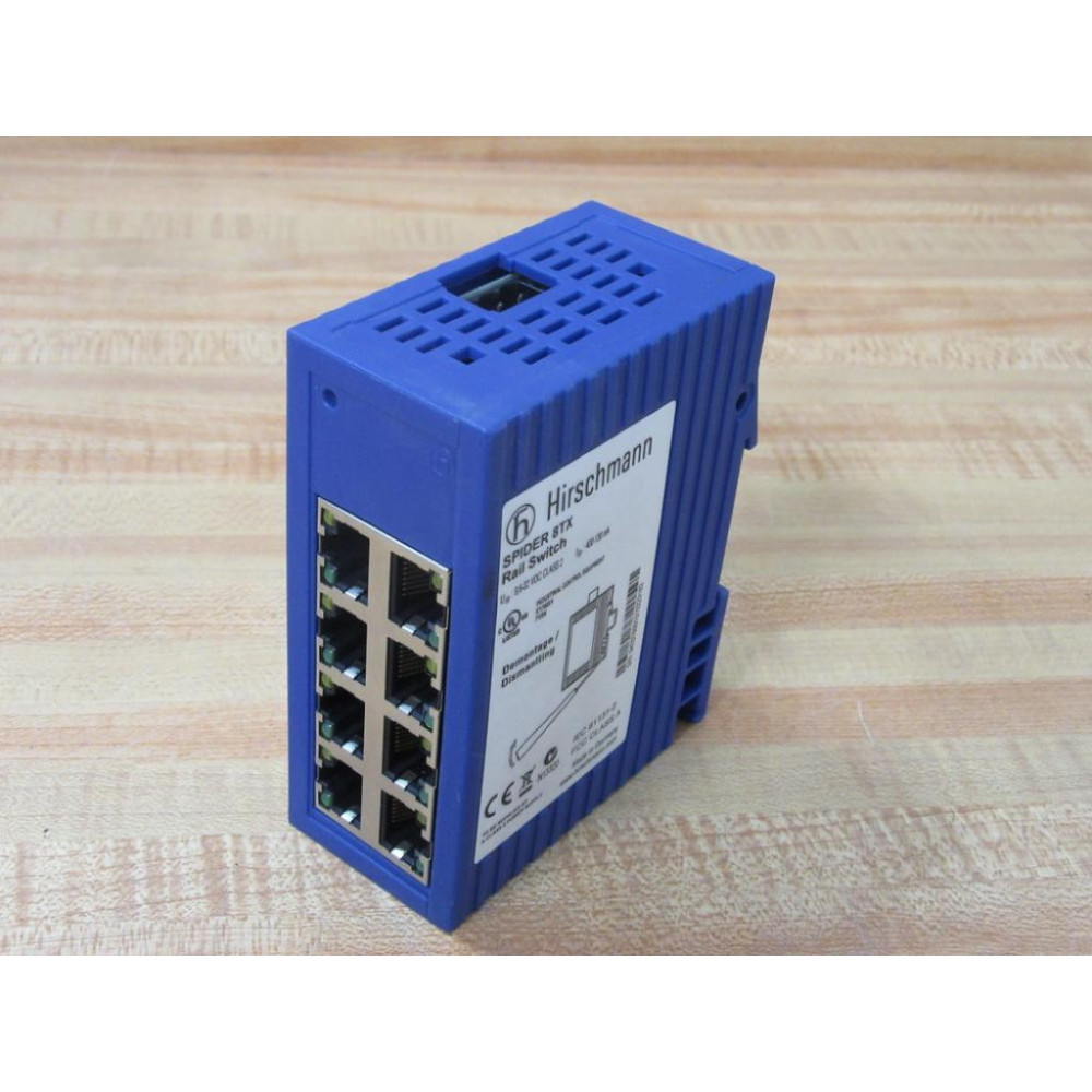 Hirschmann SPIDER 8TX Rail Switch SPIDER8TX - Used Hirschmann SPIDER 8TX Rail Switch SPIDER8TX - Used