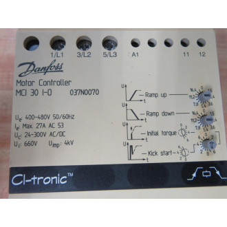 Danfoss 037N0070 Motor Controller MCI 30 I-O - Used Danfoss 037N0070 Motor Controller MCI 30 I-O - Used