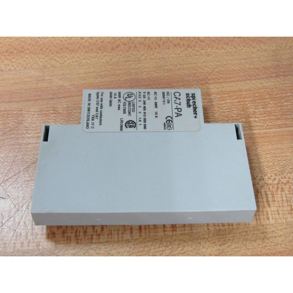 Sprecher + Schuh CA7-PA-11 Auxiliary Contacts Side MNT CA7PA11 - Used Sprecher + Schuh CA7-PA-11 Auxiliary Contacts Side MNT CA7PA11 - Used