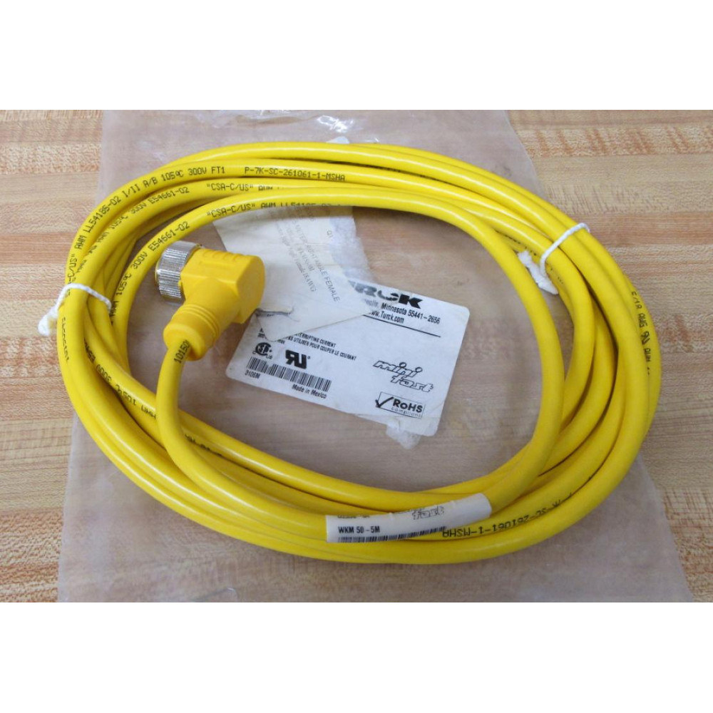Turck WKM-50-5M Connector Cable WKM505M