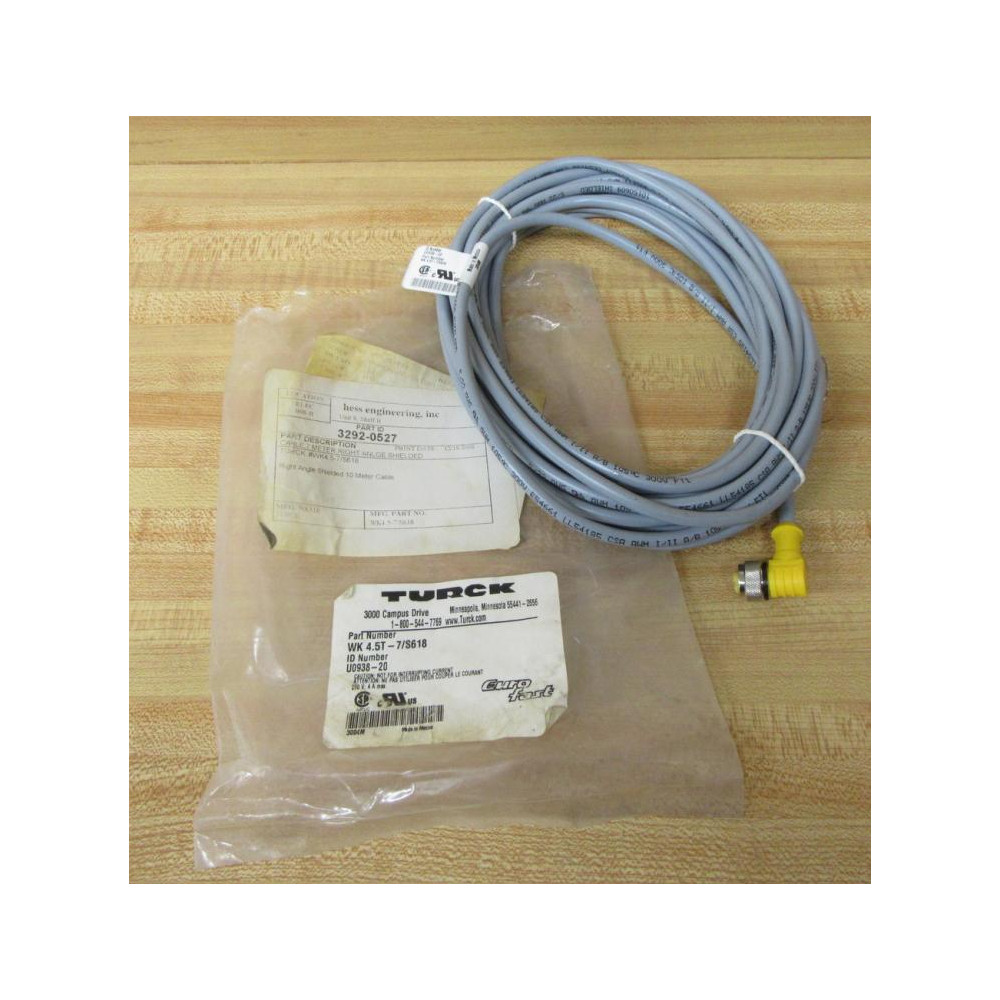 Turck WK 4.5T-7S618 Connector Cable WK45T7S618 Turck WK 4.5T-7S618 Connector Cable WK45T7S618